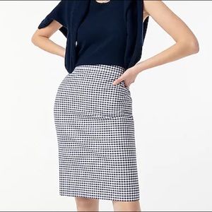 NWT J.Crew No. 2 Pencil Skirt in Micro Gingham